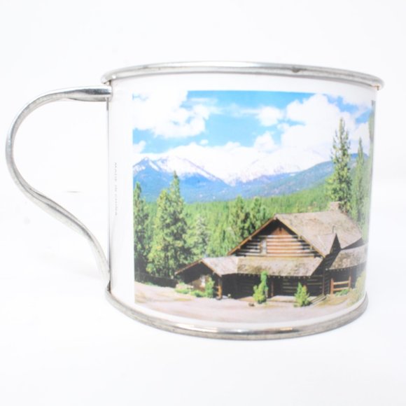 Vintage Bonanza Cartwright Family Ponderosa Ranch Nevada USA Tin Metal Cup Mug - Picture 3 of 5